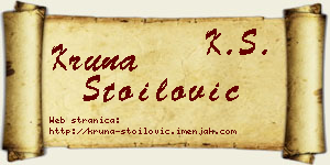 Kruna Stoilović vizit kartica